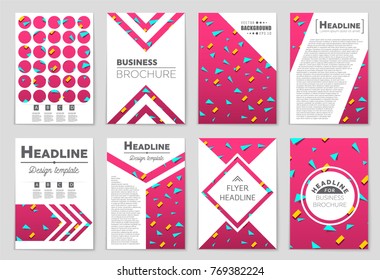 Abstract vector layout background set. For art template design, list, front page, mockup brochure theme style, banner, idea, cover, booklet, print, flyer, book, blank, card, ad, sign, sheet, a4