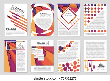 Abstract vector layout background set. For art template design, list, front page, mockup brochure theme style, banner, idea, cover, booklet, print, flyer, book, blank, card, ad, sign, sheet,, a4.