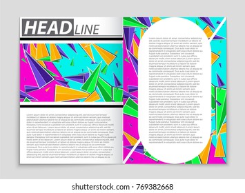 Abstract vector layout background set. For art template design, list, front page, mockup brochure theme style, banner, idea, cover, booklet, print, flyer, book, blank, card, ad, sign, sheet, a4.