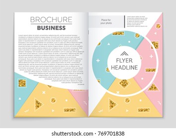 Abstract vector layout background set. For art template design, list, front page, mockup brochure theme style, banner, idea, cover, booklet, print, flyer, book, blank, card, ad, sign, sheet, a4