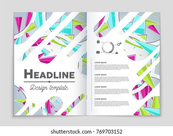 Abstract vector layout background set. For art template design, list, front page, mockup brochure theme style, banner, idea, cover, booklet, print, flyer, book, blank, card, ad, sign, sheet, a4.