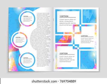 Abstract vector layout background set. For art template design, list, front page, mockup brochure theme style, banner, idea, cover, booklet, print, flyer, book, blank, card, ad, sign, sheet, a4