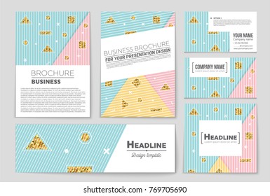 Abstract vector layout background set. For art template design, list, front page, mockup brochure theme style, banner, idea, cover, booklet, print, flyer, book, blank, card, ad, sign, sheet, a4