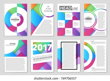 Abstract vector layout background set. For art template design, list, front page, mockup brochure theme style, banner, idea, cover, booklet, print, flyer, book, blank, card, ad, sign, sheet,, a4.