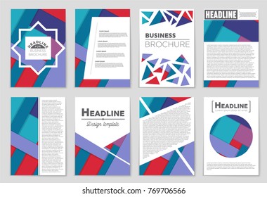 Abstract vector layout background set. For art template design, list, front page, mockup brochure theme style, banner, idea, cover, booklet, print, flyer, book, blank, card, ad, sign, sheet,, a4.