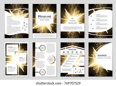 Abstract vector layout background set. For art template design, list, front page, mockup brochure theme style, banner, idea, cover, booklet, print, flyer, book, blank, card, ad, sign, sheet, a4