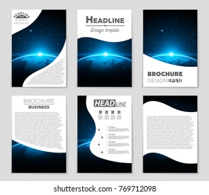 Abstract vector layout background set. For art template design, list, front page, mockup brochure theme style, banner, idea, cover, booklet, print, flyer, book, blank, card, ad, sign, sheet, a4