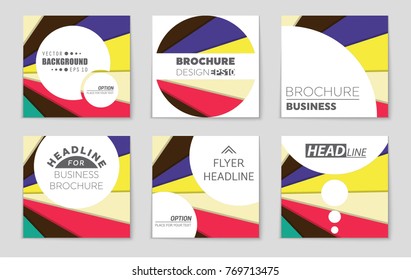 Abstract vector layout background set. For art template design, list, front page, mockup brochure theme style, banner, idea, cover, booklet, print, flyer, book, blank, card, ad, sign, sheet,, a4.