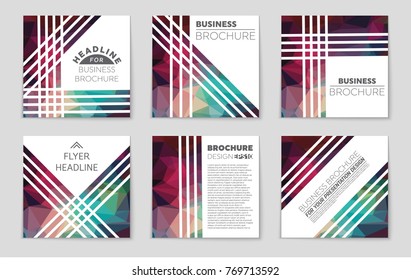 Abstract vector layout background set. For art template design, list, front page, mockup brochure theme style, banner, idea, cover, booklet, print, flyer, book, blank, card, ad, sign, sheet, a4