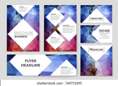 Abstract vector layout background set. For art template design, list, front page, mockup brochure theme style, banner, idea, cover, booklet, print, flyer, book, blank, card, ad, sign, sheet, a4
