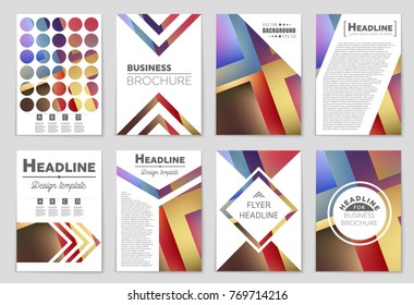 Abstract vector layout background set. For art template design, list, front page, mockup brochure theme style, banner, idea, cover, booklet, print, flyer, book, blank, card, ad, sign, sheet, a4