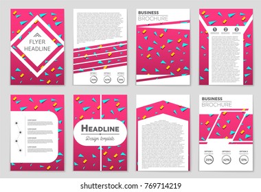 Abstract vector layout background set. For art template design, list, front page, mockup brochure theme style, banner, idea, cover, booklet, print, flyer, book, blank, card, ad, sign, sheet, a4