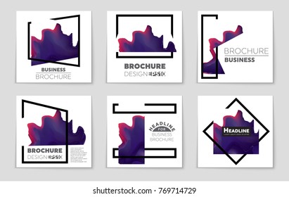 Abstract vector layout background set. For art template design, list, front page, mockup brochure theme style, banner, idea, cover, booklet, print, flyer, book, blank, card, ad, sign, sheet, a4