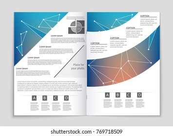 Abstract vector layout background set. For art template design, list, front page, mockup brochure theme style, banner, idea, cover, booklet, print, flyer, book, blank, card, ad, sign, sheet, a4.