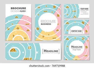 Abstract vector layout background set. For art template design, list, front page, mockup brochure theme style, banner, idea, cover, booklet, print, flyer, book, blank, card, ad, sign, sheet, a4