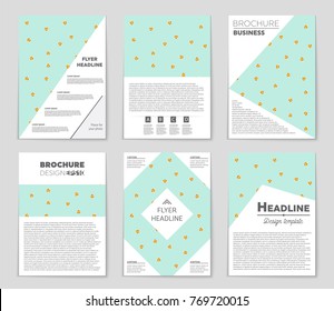 Abstract vector layout background set. For art template design, list, front page, mockup brochure theme style, banner, idea, cover, booklet, print, flyer, book, blank, card, ad, sign, sheet, a4