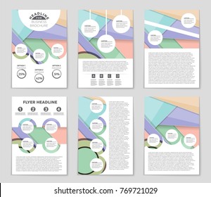 Abstract vector layout background set. For art template design, list, front page, mockup brochure theme style, banner, idea, cover, booklet, print, flyer, book, blank, card, ad, sign, sheet,, a4.