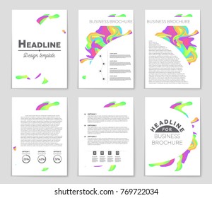 Abstract vector layout background set. For art template design, list, front page, mockup brochure theme style, banner, idea, cover, booklet, print, flyer, book, blank, card, ad, sign, sheet, a4