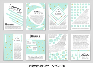 Abstract vector layout background set. For art template design, list, front page, mockup brochure theme style, banner, idea, cover, booklet, print, flyer, book, blank, card, ad, sign, sheet, a4