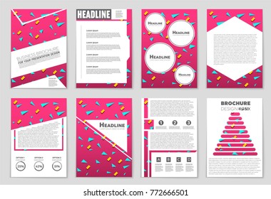 Abstract vector layout background set. For art template design, list, front page, mockup brochure theme style, banner, idea, cover, booklet, print, flyer, book, blank, card, ad, sign, sheet, a4