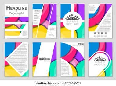 Abstract vector layout background set. For art template design, list, front page, mockup brochure theme style, banner, idea, cover, booklet, print, flyer, book, blank, card, ad, sign, sheet,, a4.