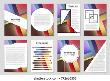 Abstract vector layout background set. For art template design, list, front page, mockup brochure theme style, banner, idea, cover, booklet, print, flyer, book, blank, card, ad, sign, sheet, a4