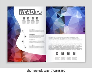 Abstract vector layout background set. For art template design, list, front page, mockup brochure theme style, banner, idea, cover, booklet, print, flyer, book, blank, card, ad, sign, sheet, a4