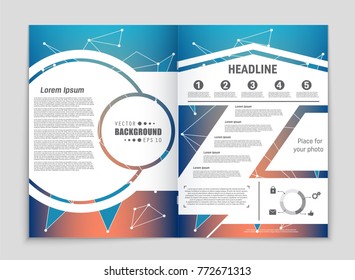 Abstract vector layout background set. For art template design, list, front page, mockup brochure theme style, banner, idea, cover, booklet, print, flyer, book, blank, card, ad, sign, sheet, a4.