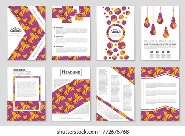 Abstract vector layout background set. For art template design, list, front page, mockup brochure theme style, banner, idea, cover, booklet, print, flyer, book, blank, card, ad, sign, sheet, a4.