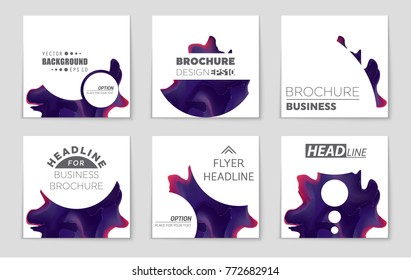 Abstract vector layout background set. For art template design, list, front page, mockup brochure theme style, banner, idea, cover, booklet, print, flyer, book, blank, card, ad, sign, sheet, a4