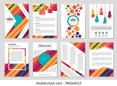 Abstract vector layout background set. For art template design, list, front page, mockup brochure theme style, banner, idea, cover, booklet, print, flyer, book, blank, card, ad, sign, sheet,, a4.