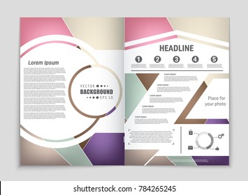 Abstract vector layout background set. For art template design, list, front page, mockup brochure theme style, banner, idea, cover, booklet, print, flyer, book, blank, card, ad, sign, sheet, a4