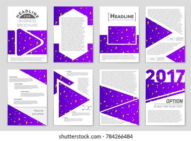 Abstract vector layout background set. For art template design, list, front page, mockup brochure theme style, banner, idea, cover, booklet, print, flyer, book, blank, card, ad, sign, sheet, a4