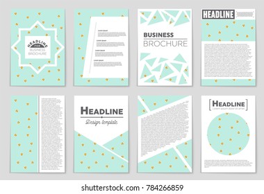 Abstract vector layout background set. For art template design, list, front page, mockup brochure theme style, banner, idea, cover, booklet, print, flyer, book, blank, card, ad, sign, sheet, a4