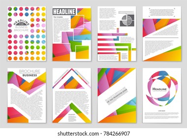 Abstract vector layout background set. For art template design, list, front page, mockup brochure theme style, banner, idea, cover, booklet, print, flyer, book, blank, card, ad, sign, sheet,, a4.