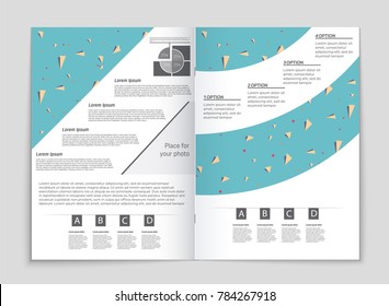 Abstract vector layout background set. For art template design, list, front page, mockup brochure theme style, banner, idea, cover, booklet, print, flyer, book, blank, card, ad, sign, sheet, a4