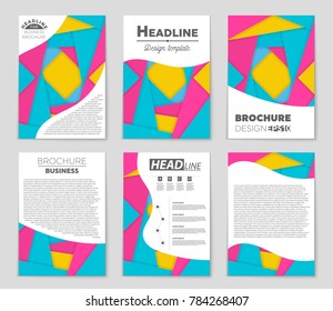 Abstract vector layout background set. For art template design, list, front page, mockup brochure theme style, banner, idea, cover, booklet, print, flyer, book, blank, card, ad, sign, sheet,, a4.