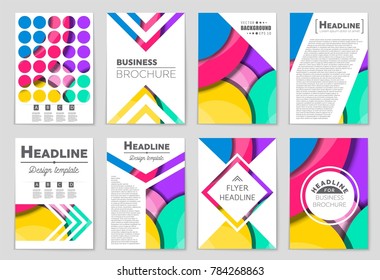 Abstract vector layout background set. For art template design, list, front page, mockup brochure theme style, banner, idea, cover, booklet, print, flyer, book, blank, card, ad, sign, sheet,, a4.