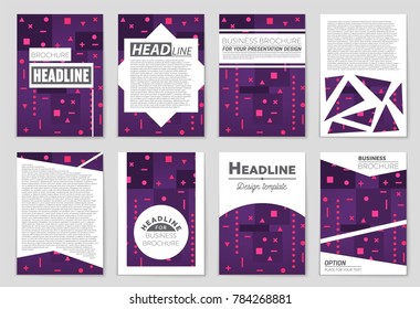 Abstract vector layout background set. For art template design, list, front page, mockup brochure theme style, banner, idea, cover, booklet, print, flyer, book, blank, card, ad, sign, sheet, a4.
