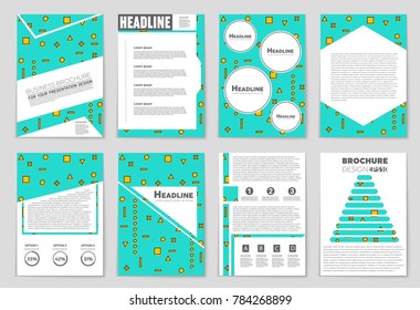 Abstract vector layout background set. For art template design, list, front page, mockup brochure theme style, banner, idea, cover, booklet, print, flyer, book, blank, card, ad, sign, sheet, a4.