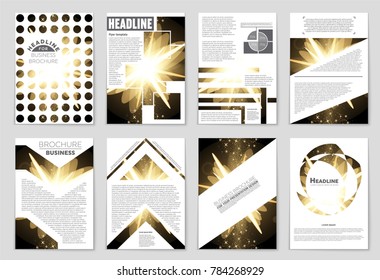 Abstract vector layout background set. For art template design, list, front page, mockup brochure theme style, banner, idea, cover, booklet, print, flyer, book, blank, card, ad, sign, sheet, a4