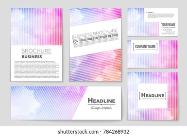 Abstract vector layout background set. For art template design, list, front page, mockup brochure theme style, banner, idea, cover, booklet, print, flyer, book, blank, card, ad, sign, sheet, a4