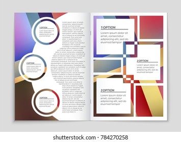 Abstract vector layout background set. For art template design, list, front page, mockup brochure theme style, banner, idea, cover, booklet, print, flyer, book, blank, card, ad, sign, sheet, a4