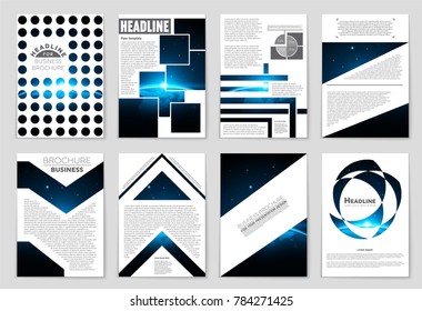 Abstract vector layout background set. For art template design, list, front page, mockup brochure theme style, banner, idea, cover, booklet, print, flyer, book, blank, card, ad, sign, sheet, a4