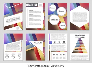 Abstract vector layout background set. For art template design, list, front page, mockup brochure theme style, banner, idea, cover, booklet, print, flyer, book, blank, card, ad, sign, sheet, a4