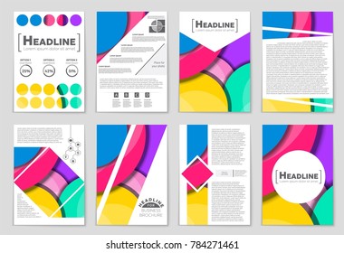 Abstract vector layout background set. For art template design, list, front page, mockup brochure theme style, banner, idea, cover, booklet, print, flyer, book, blank, card, ad, sign, sheet,, a4.