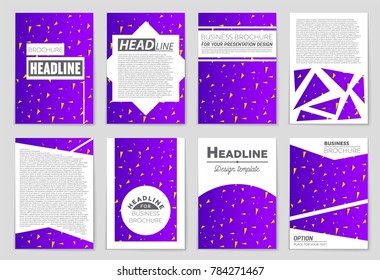 Abstract vector layout background set. For art template design, list, front page, mockup brochure theme style, banner, idea, cover, booklet, print, flyer, book, blank, card, ad, sign, sheet, a4