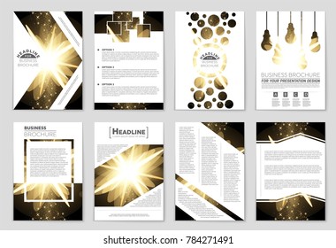 Abstract vector layout background set. For art template design, list, front page, mockup brochure theme style, banner, idea, cover, booklet, print, flyer, book, blank, card, ad, sign, sheet, a4