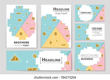 Abstract vector layout background set. For art template design, list, front page, mockup brochure theme style, banner, idea, cover, booklet, print, flyer, book, blank, card, ad, sign, sheet, a4