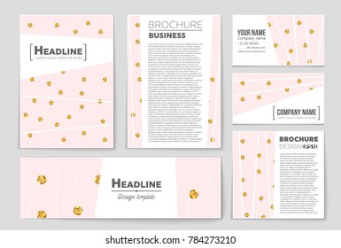 Abstract vector layout background set. For art template design, list, front page, mockup brochure theme style, banner, idea, cover, booklet, print, flyer, book, blank, card, ad, sign, sheet, a4